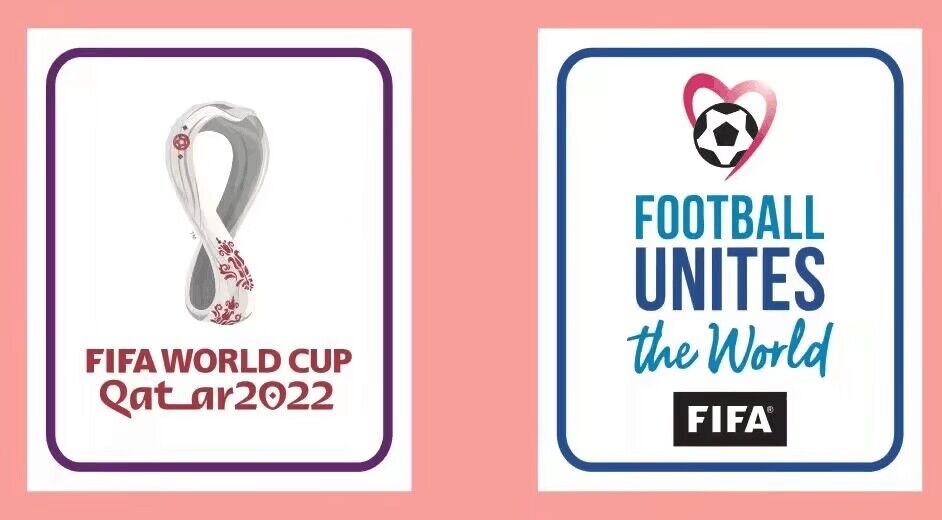 2022 Qatar World Cup White & Football Unites The World White Badges